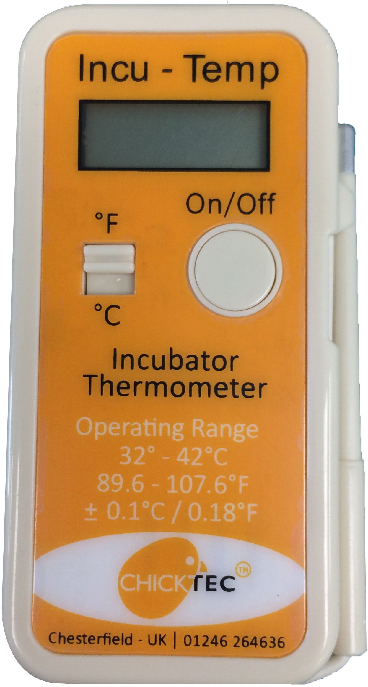 IncuTemp, digital incubator thermometer. Range 3243°C.
