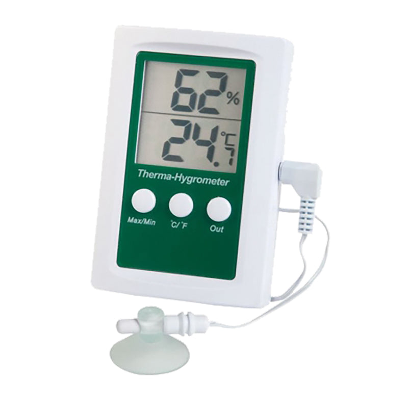 Digital Thermo-Hygrometer, Eco with High/Low Audible alarm.