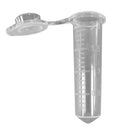 Eppendorf tubes, 2.0ml capacity, snap on lid. Pk 100