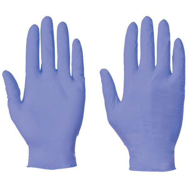 Disposable Nitrile Gloves. Powder-free. Extra Large. Pack of 100 Gloves.