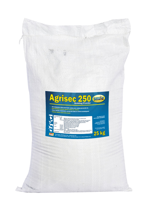 Smite Biocare AGRISEC 250, Bedding Conditioner and Sanitizer. 25kg