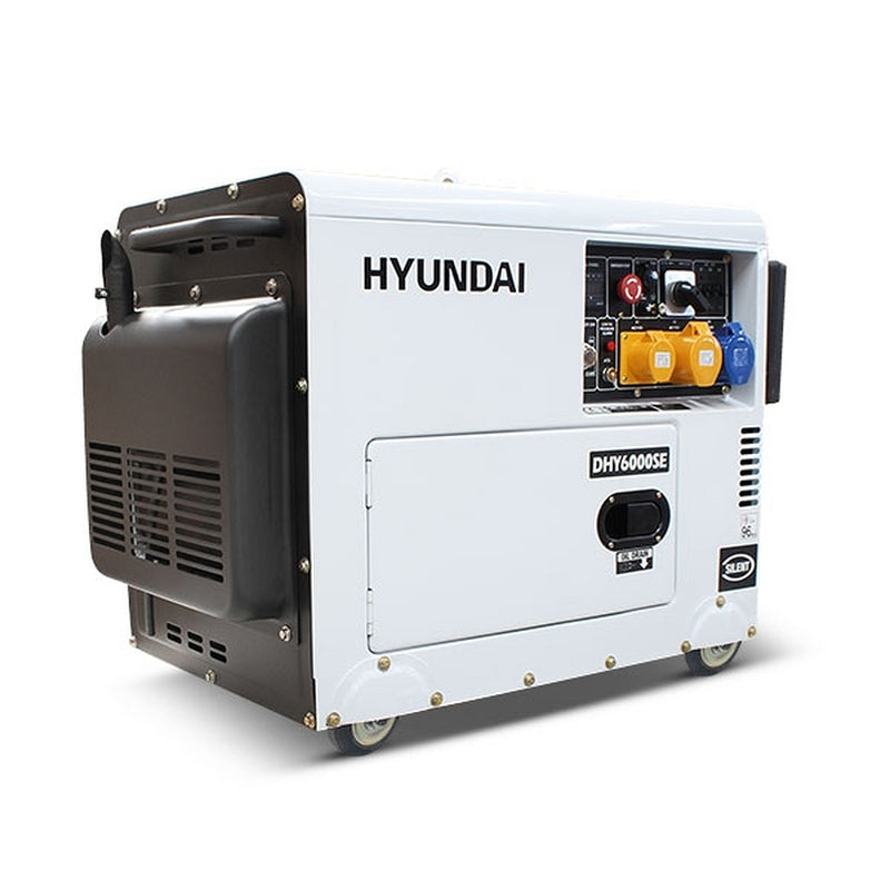 Hyundai Generator 3000RPM, 5.2kW/6.5kVA 115v/230v Diesel Generator Silenced.
